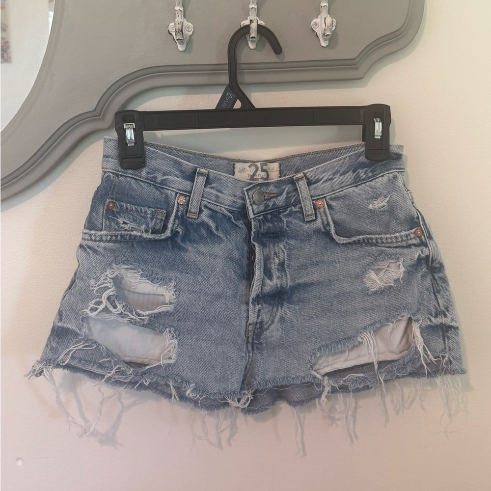 Free people  Blue Denim shorts